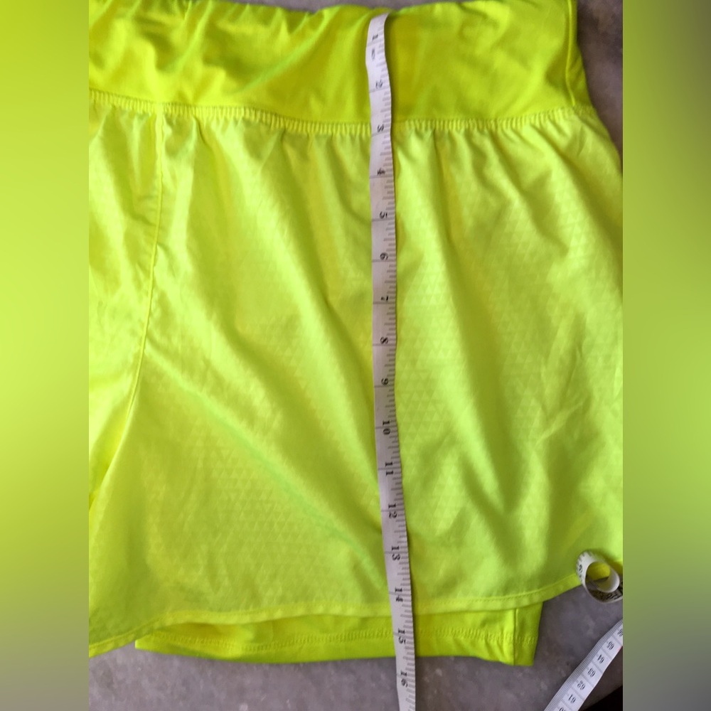 Danskin Bright Neon Yellow athletic shorts - Picture 2 of 9